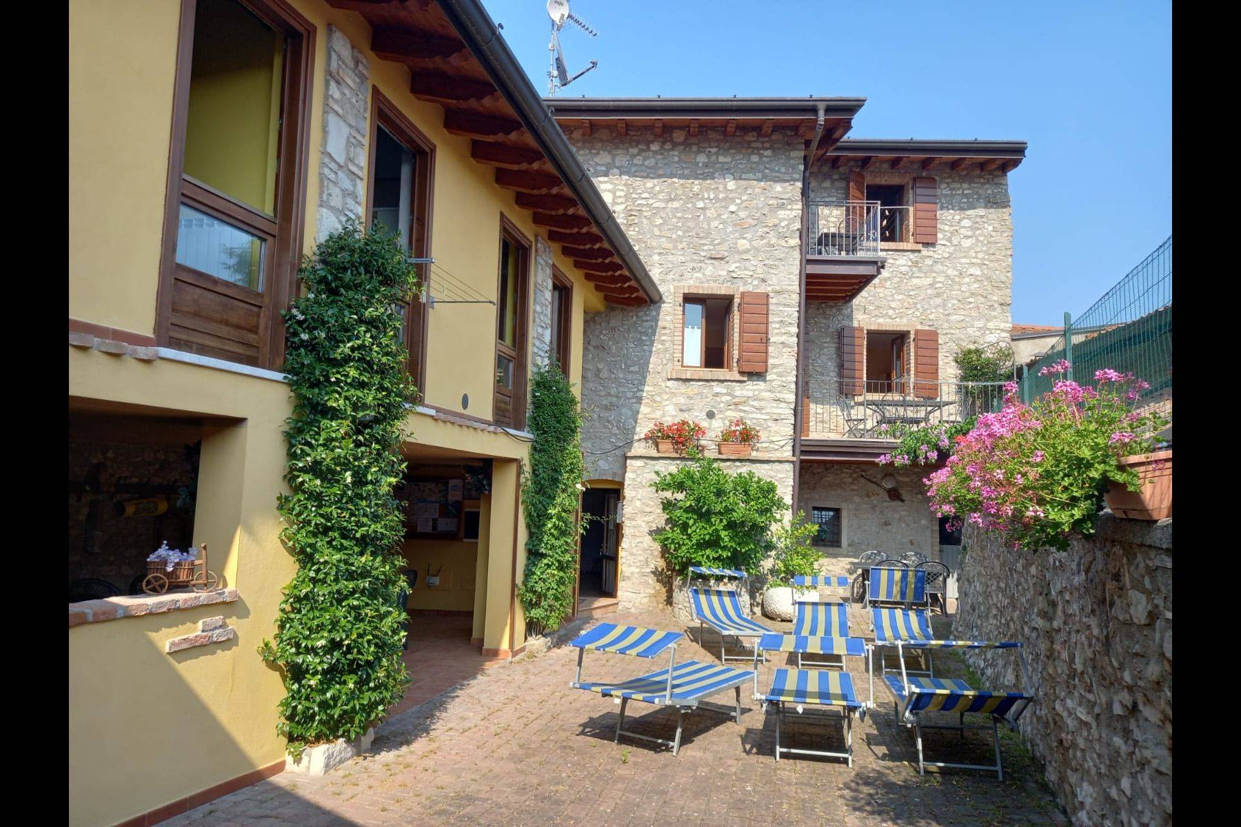 Blick auf's Haus, Mimosa oben rechts im Bild