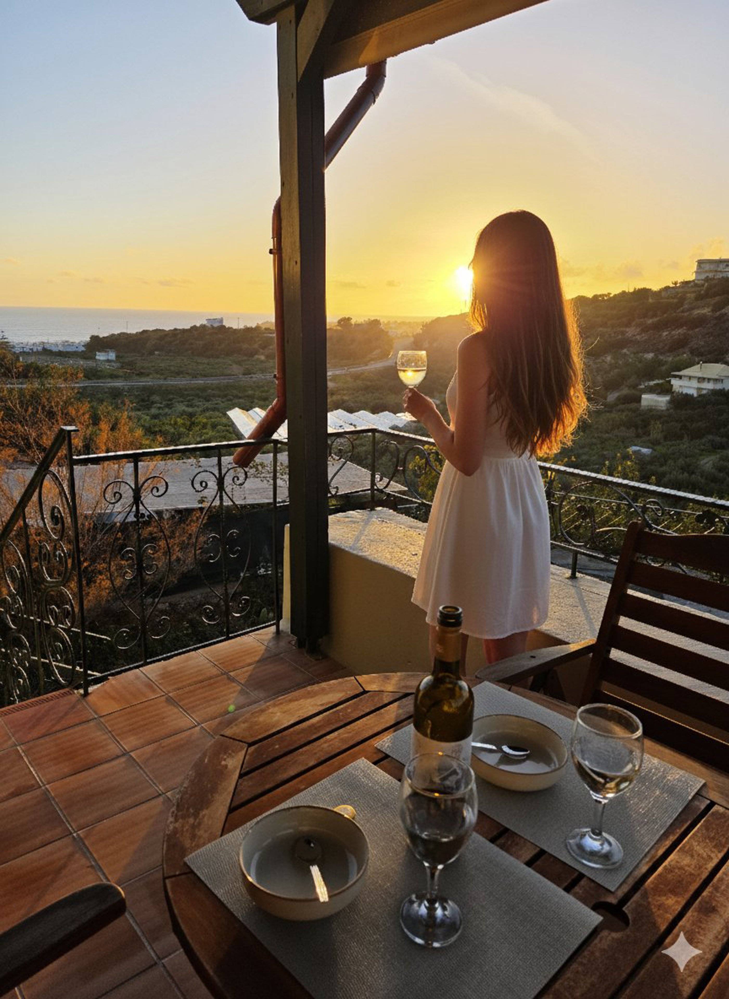Abendstimmung mit Blick zum Meer
