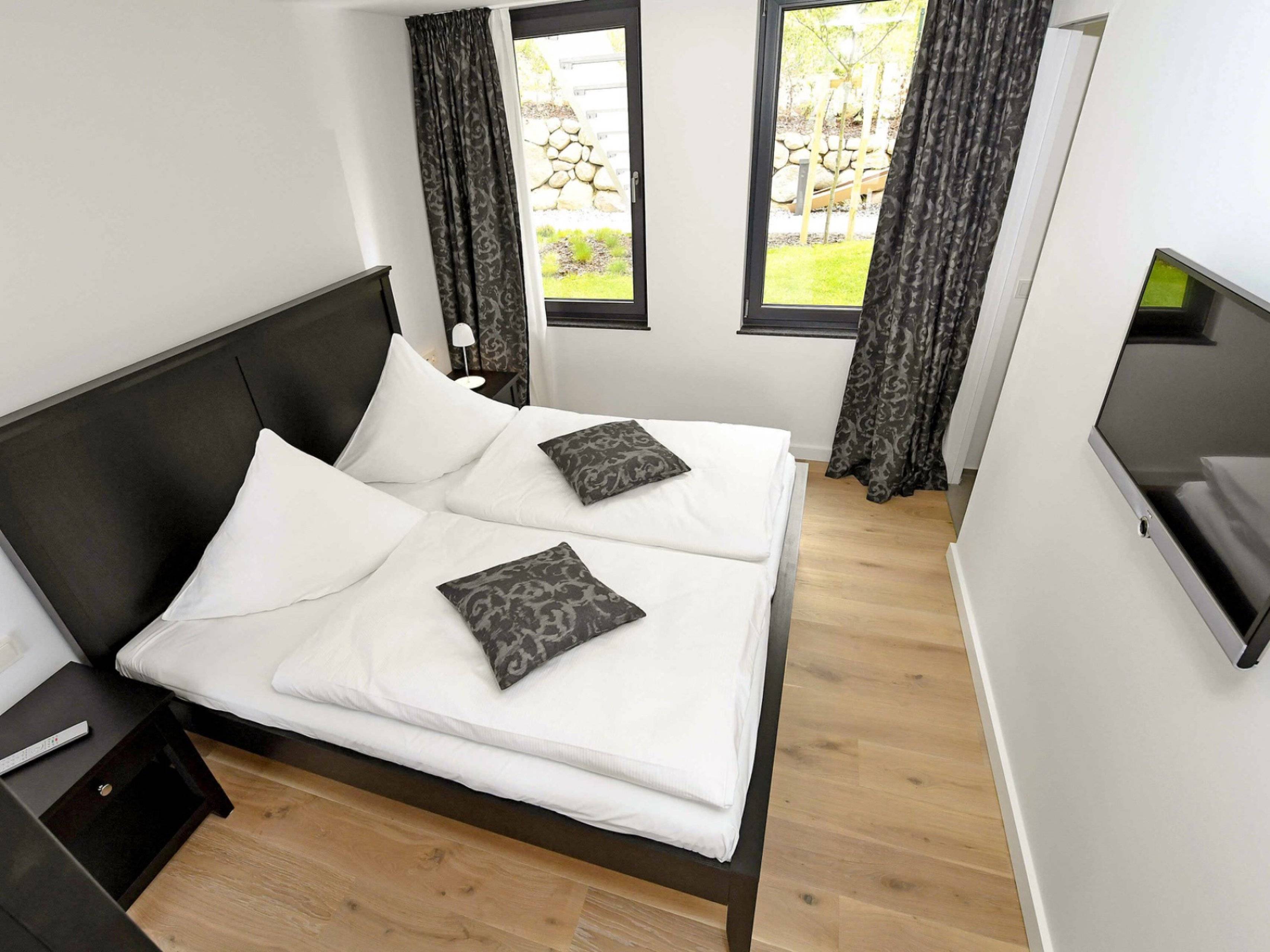 Das zweite Schlafzimmer mit Doppelbett