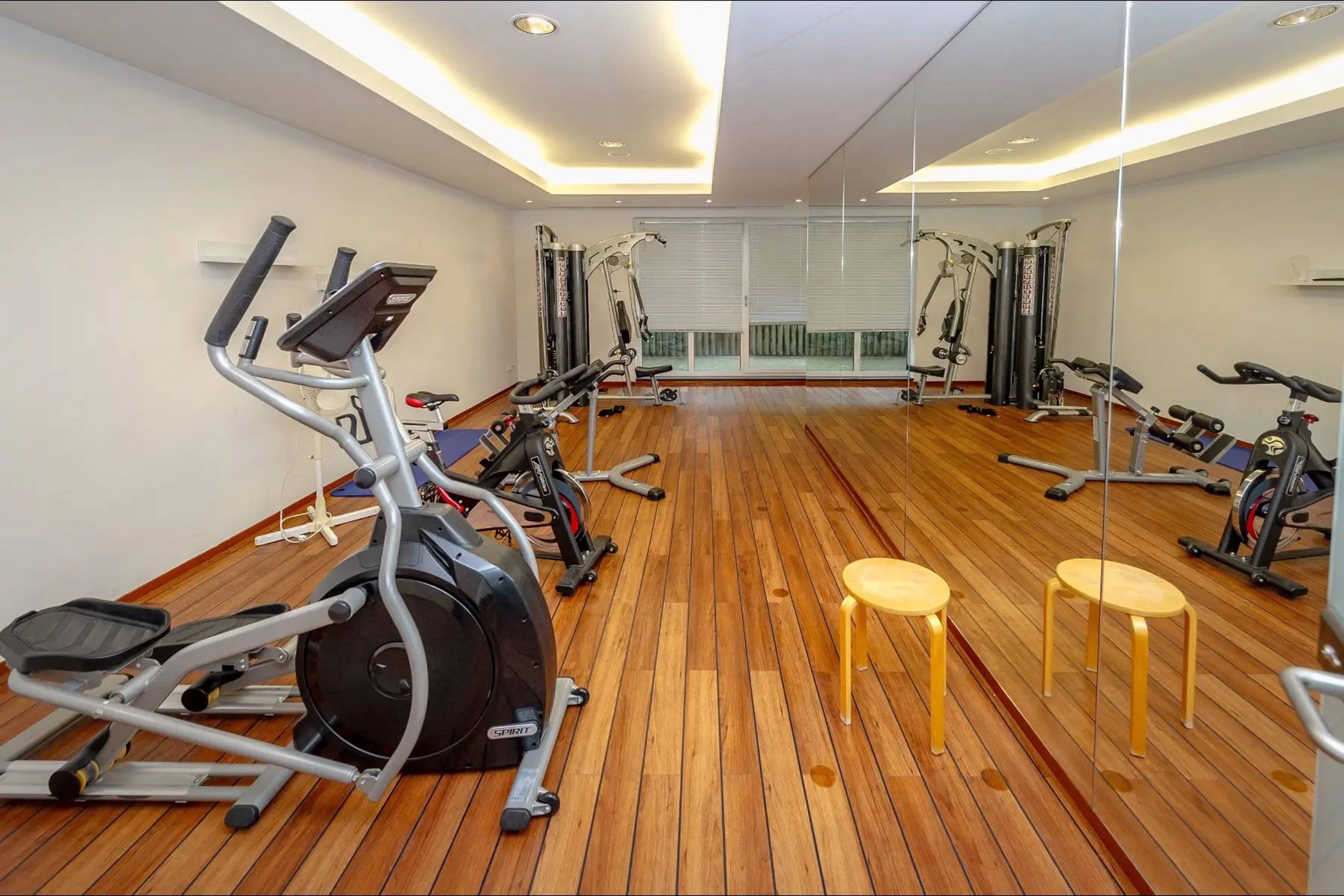 Der Fitnessraum in der Anlage