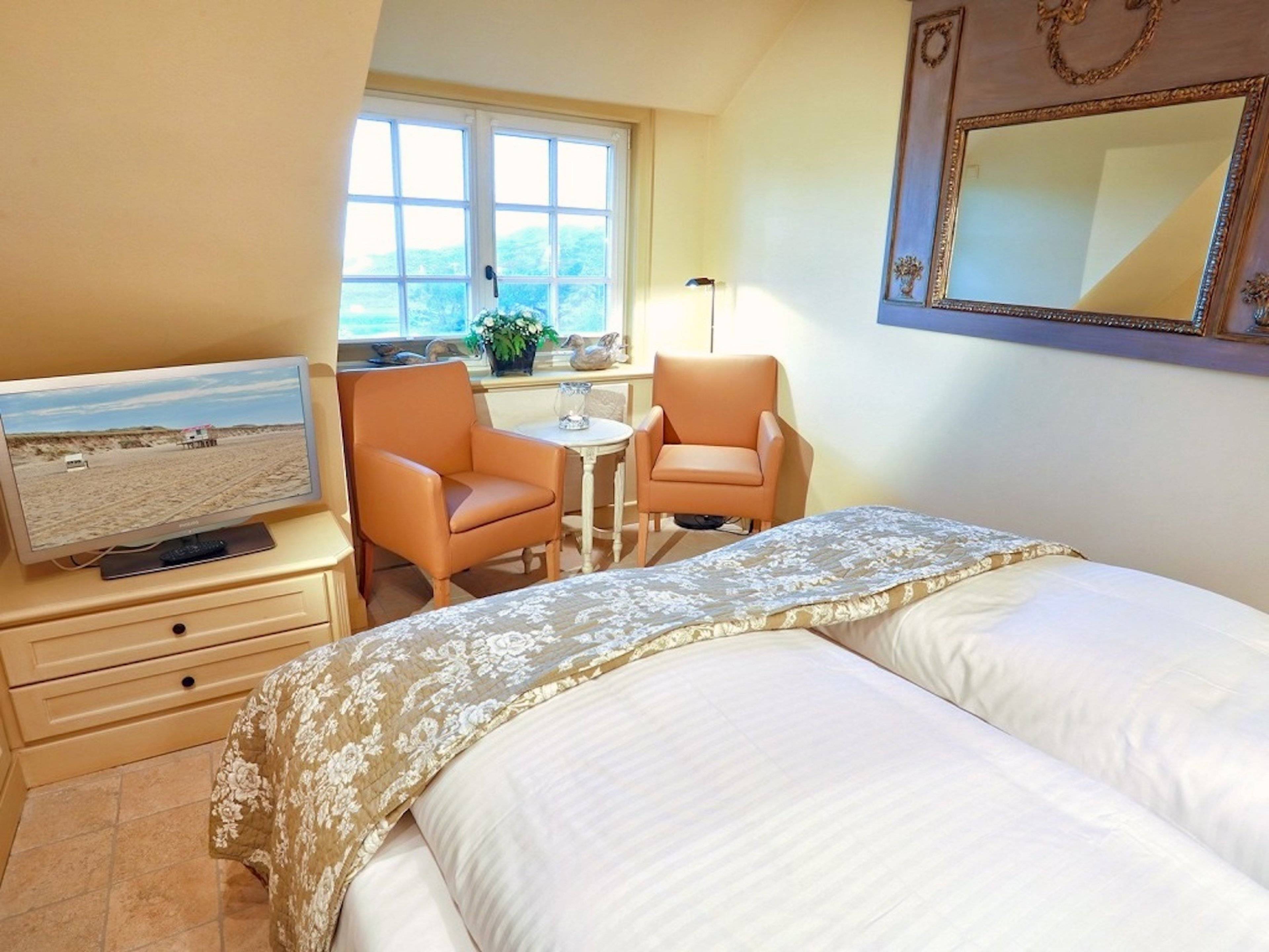 Das Schlafzimmer im Obergeschoss 
