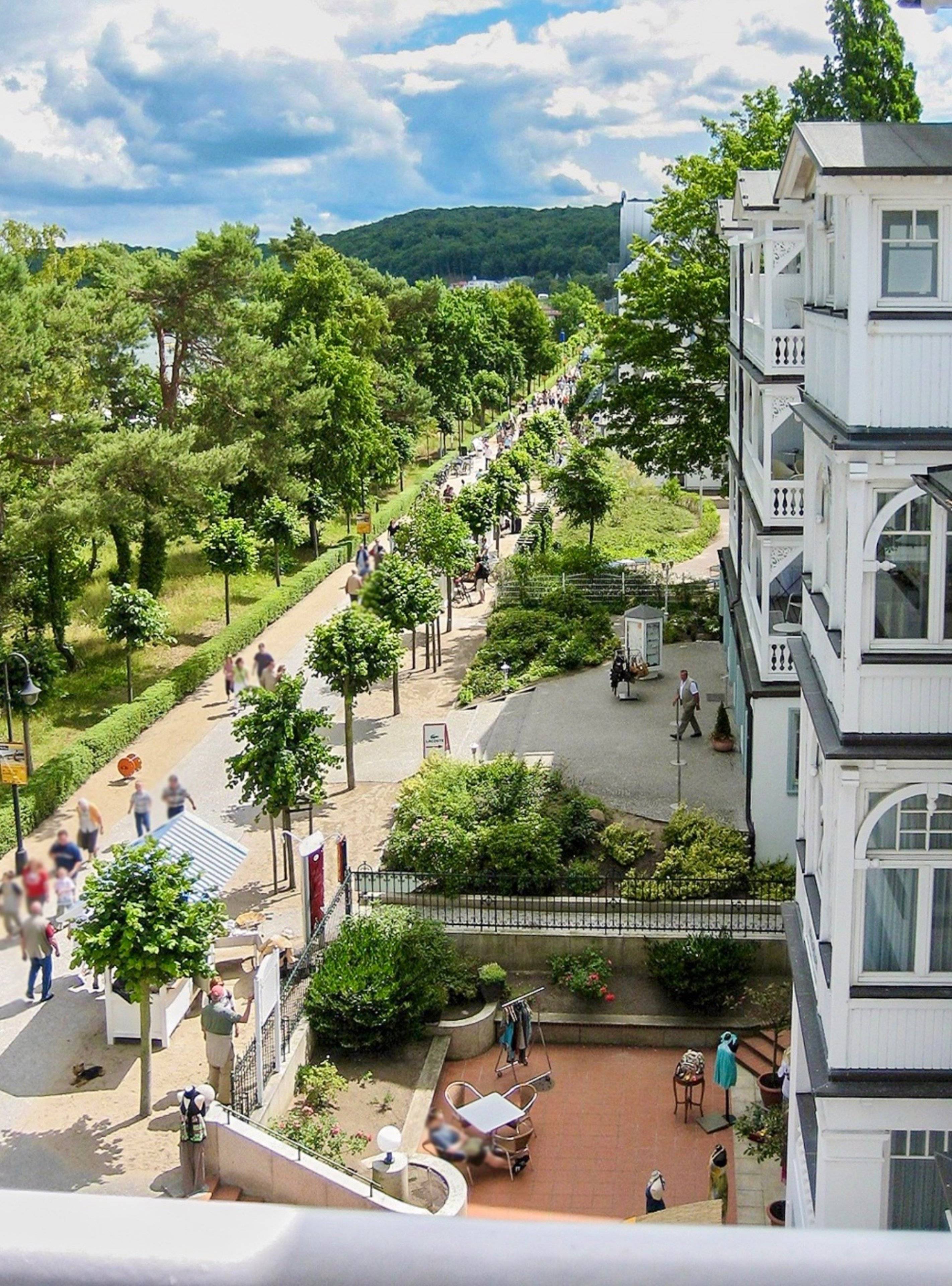 Der Blick auf die Strandpromenade