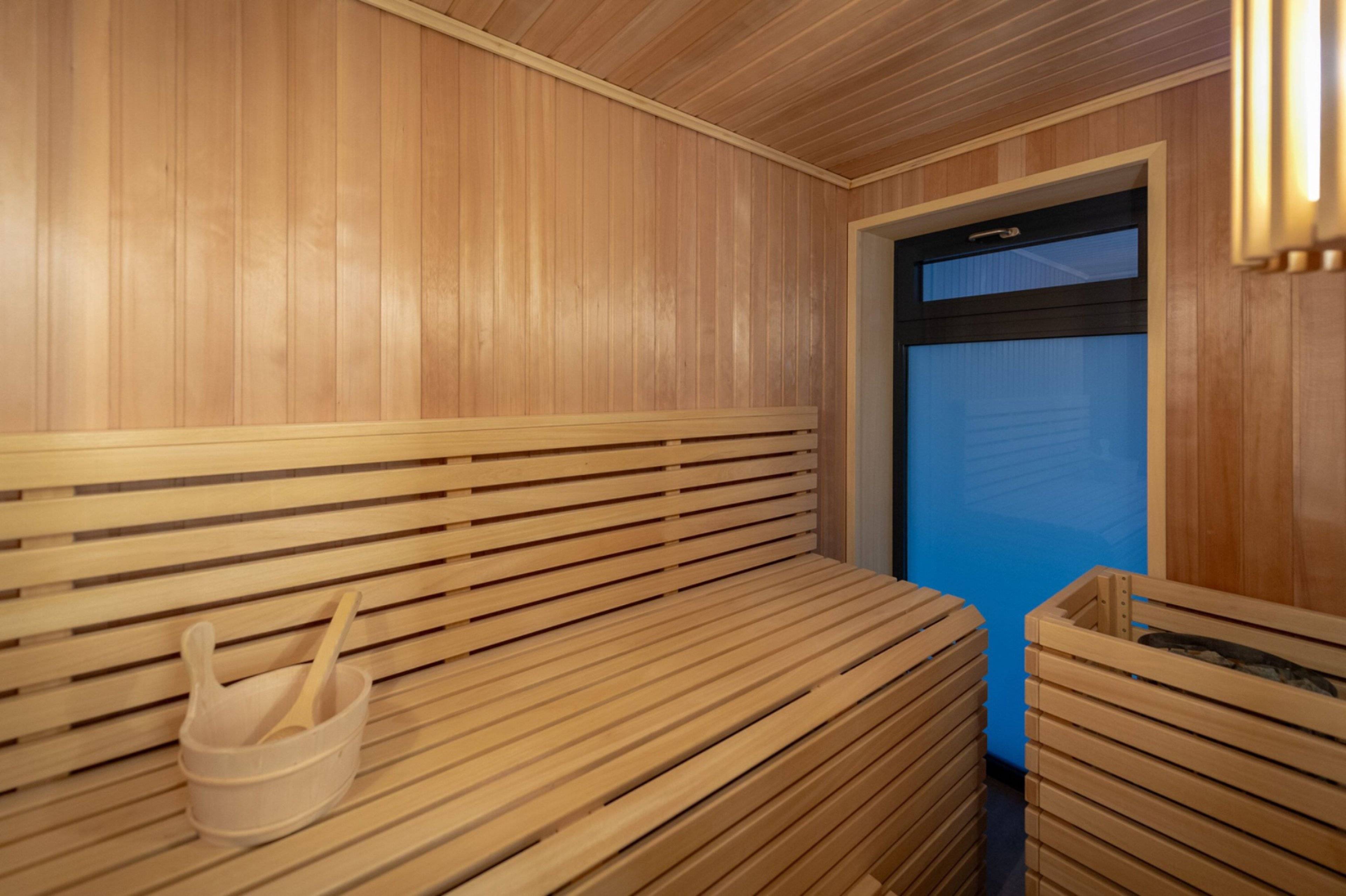 In der privaten Sauna entspannen