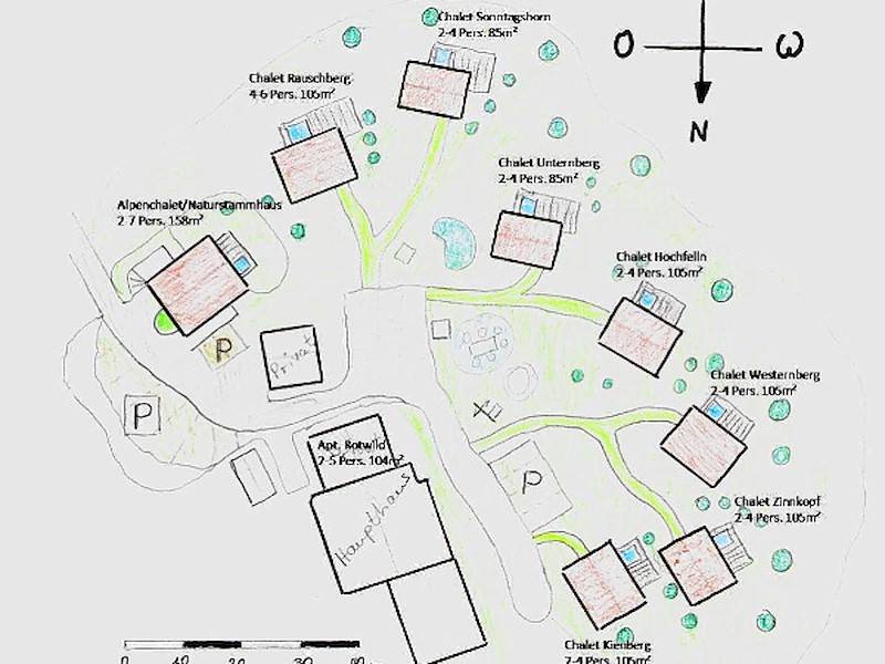 Überblick der Lage unserer Chalets