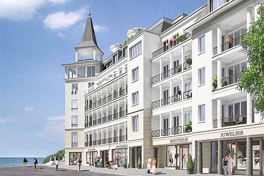 Anmutig anzusehen ist die Villa First in Sellin und ihrem exklusiven Penthouse.