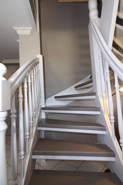 Der Treppenaufgang ins Schlafzimmer des Domizils
