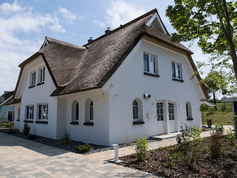 Die Vorderansicht unseres Ferienhauses.