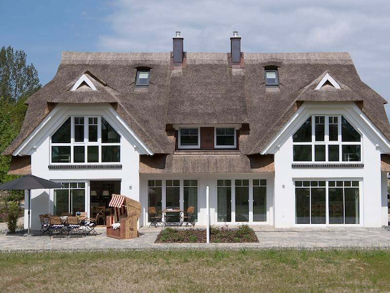 Das Ferienhaus kurz nach der Fertigstellung.