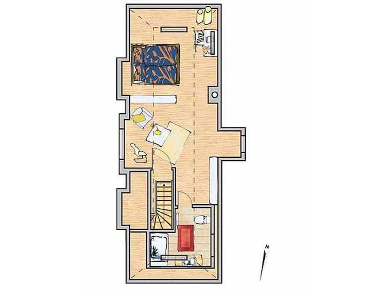 Der Grundriss der Villa Havingblick im Dachgeschoss