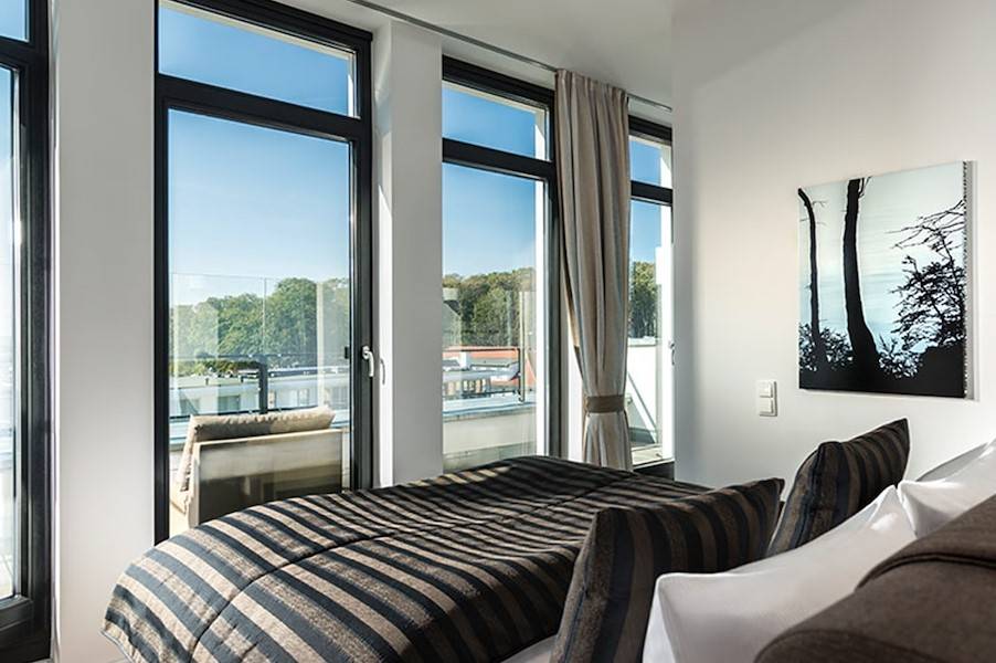 Schlafzimmer mit Meerblick für schöne Träume