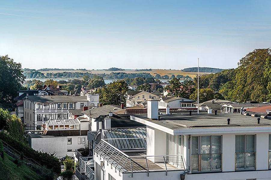 Spektakulär ist auch der Ausblick über die Dächer von Sellin
