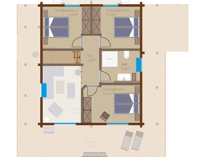 Der Grundriss vom OG