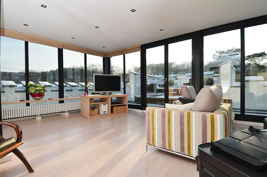 Einen traumhaften Rundblick kann man aus dem Penthouse genießen.
