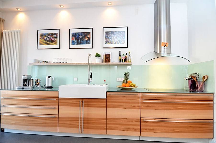 Die edle Küche lässt keine Wünsche offen...
