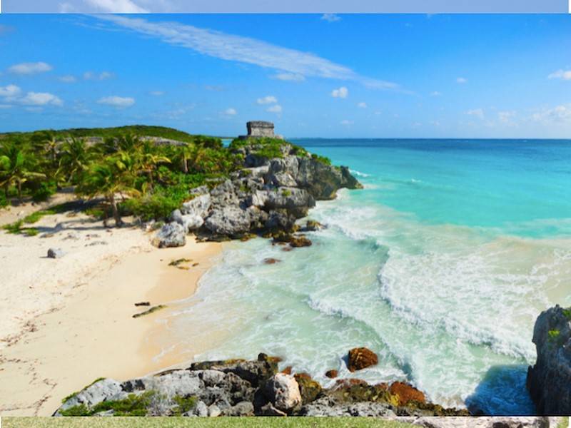 archäologische Stätten von Tulum an der karibischen Küste