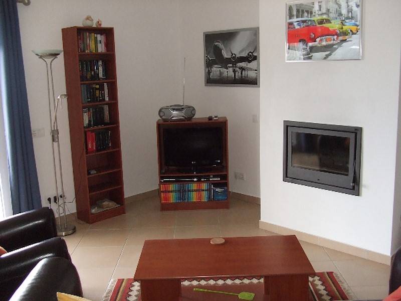 Fernsehecke mit Kaminofen