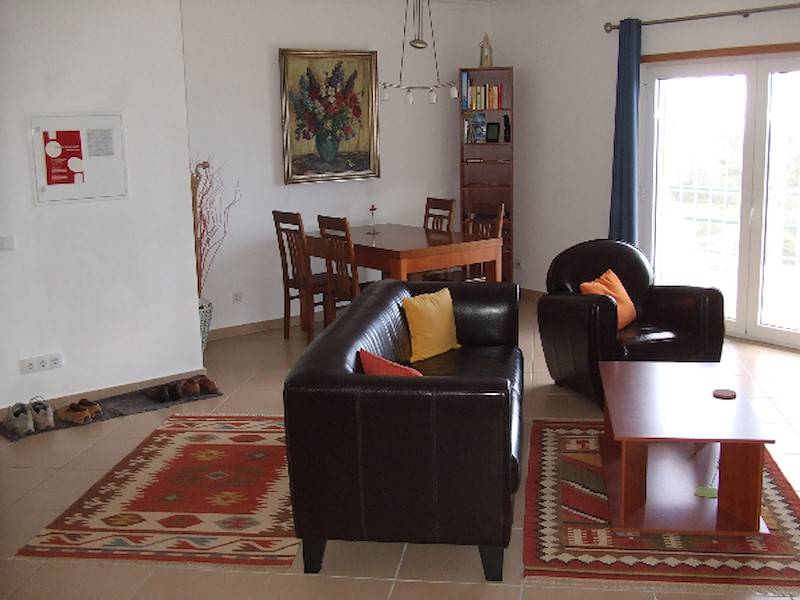 Wohnzimmer Ledersofa und Sessel